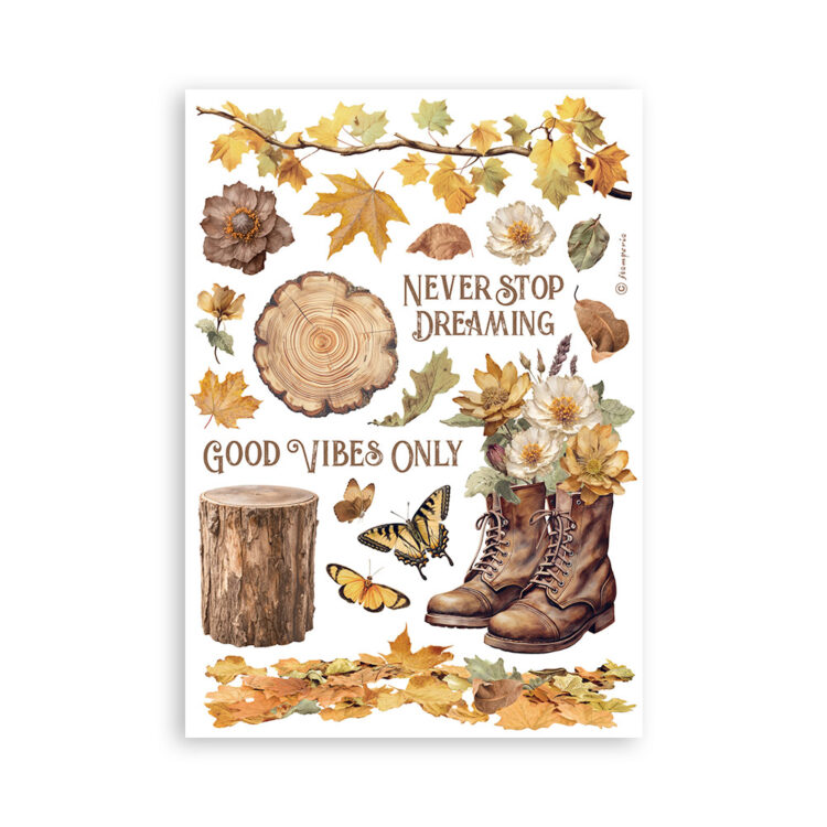 STAMPERIA GOLDEN HARMONY WASHI PAD 8 ЛИСТА A5 -SBW11 - Изображение 2