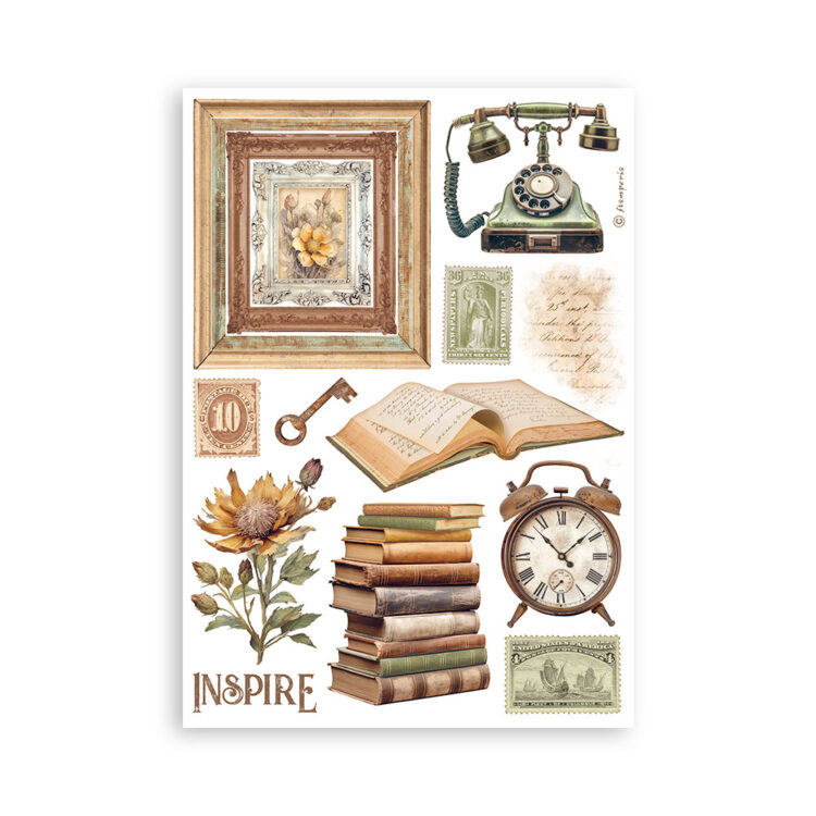STAMPERIA GOLDEN HARMONY WASHI PAD 8 ЛИСТА A5 -SBW11 - Изображение 3