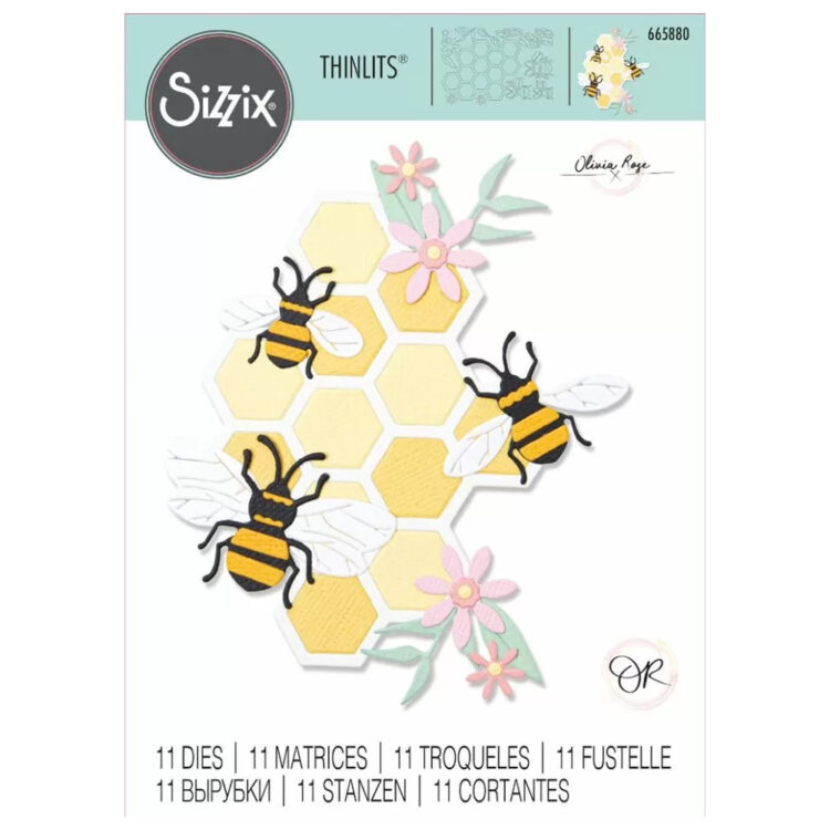 665880 SIZZIX THINLITS ЩАНЦИ ЗА ИЗРЯЗВАНЕ - BEE HIVE - Изображение 1