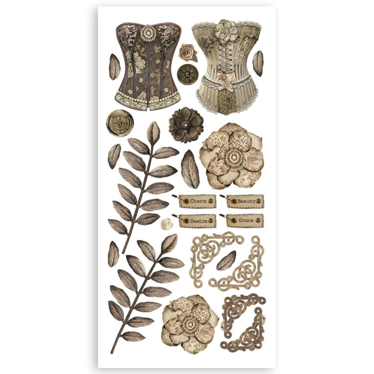 STAMPERIA OLD LACE PAPER CUT-OUTS DOUBLE FACE - SBBCT04 - Изображение 4