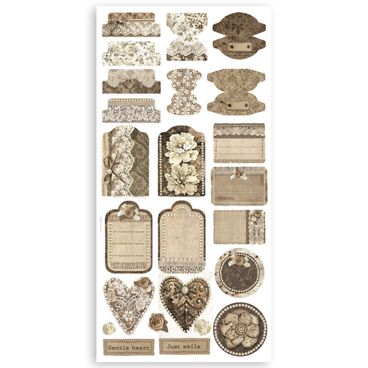 STAMPERIA OLD LACE PAPER CUT-OUTS DOUBLE FACE - SBBCT04 - Изображение 3