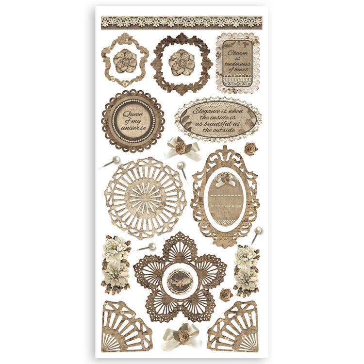 STAMPERIA OLD LACE PAPER CUT-OUTS DOUBLE FACE - SBBCT04 - Изображение 2