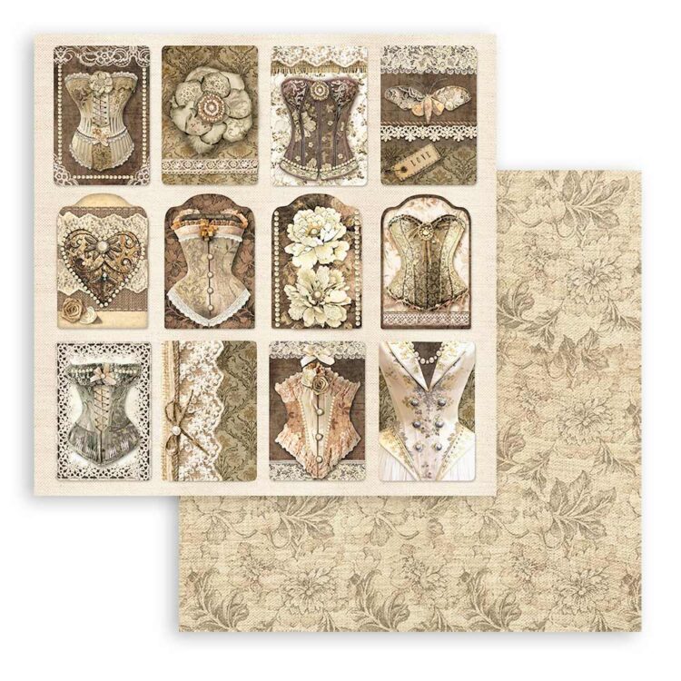 STAMPERIA OLD LACE БЛОКЧЕ ХАРТИЯ 20,3/20,3 СМ - SBBS116 - Изображение 8
