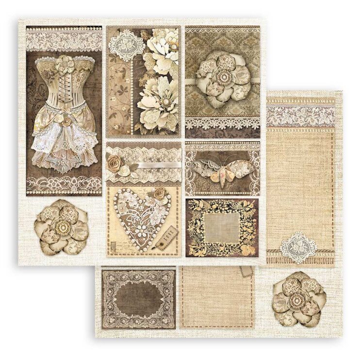 STAMPERIA OLD LACE БЛОКЧЕ ХАРТИЯ 20,3/20,3 СМ - SBBS116 - Изображение 29