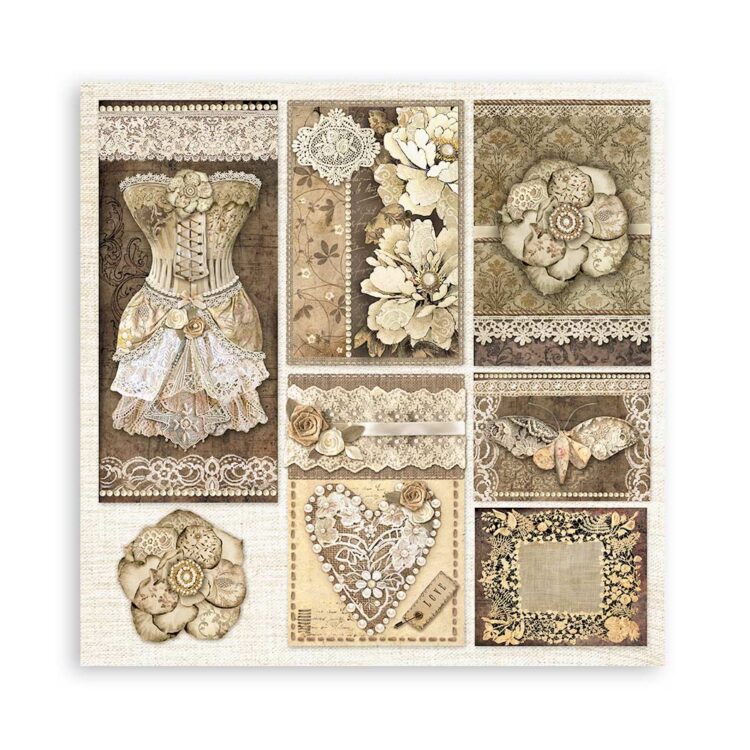 STAMPERIA OLD LACE БЛОКЧЕ ХАРТИЯ 20,3/20,3 СМ - SBBS116 - Изображение 28