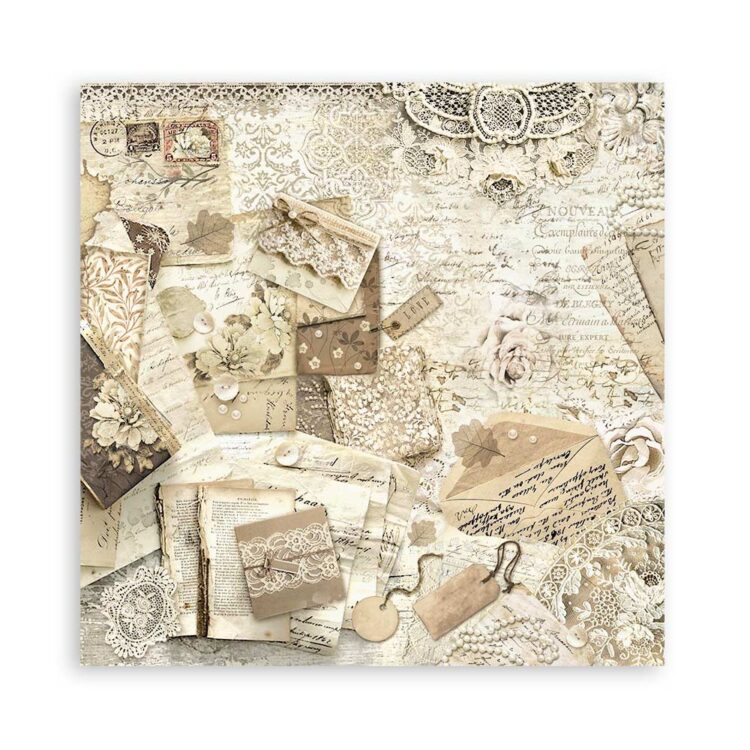 STAMPERIA OLD LACE БЛОКЧЕ ХАРТИЯ 20,3/20,3 СМ - SBBS116 - Изображение 19