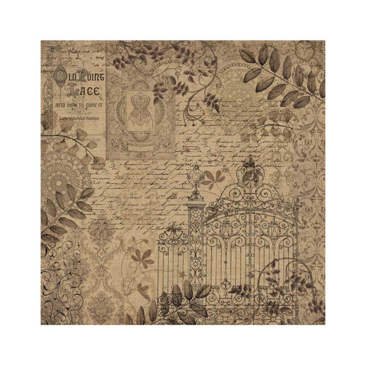 STAMPERIA OLD LACE POLYESTER FABRICS 30X30CM 4PCS SBPLT37 - Изображение 3
