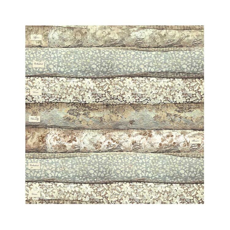 STAMPERIA OLD LACE POLYESTER FABRICS 30X30CM 4PCS SBPLT37 - Изображение 2