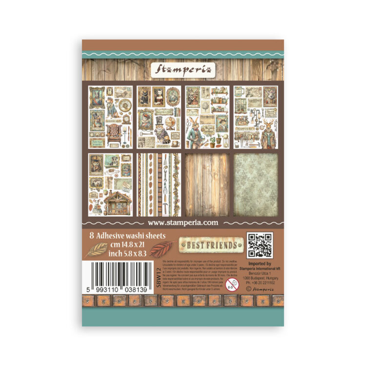 STAMPERIA ALTEREGO WASHI PAD 8 ЛИСТА A5 -SBW12 - Изображение 10