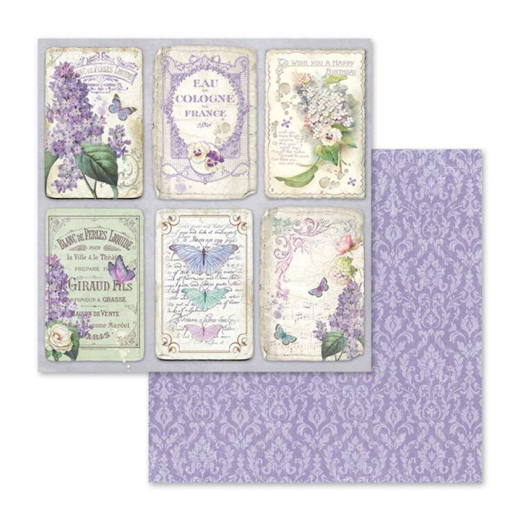 STAMPERIA LILAC FLOWERS БЛОКЧЕ ХАРТИЯ 30,5/30,5 СМ - SBBL21 - Изображение 10