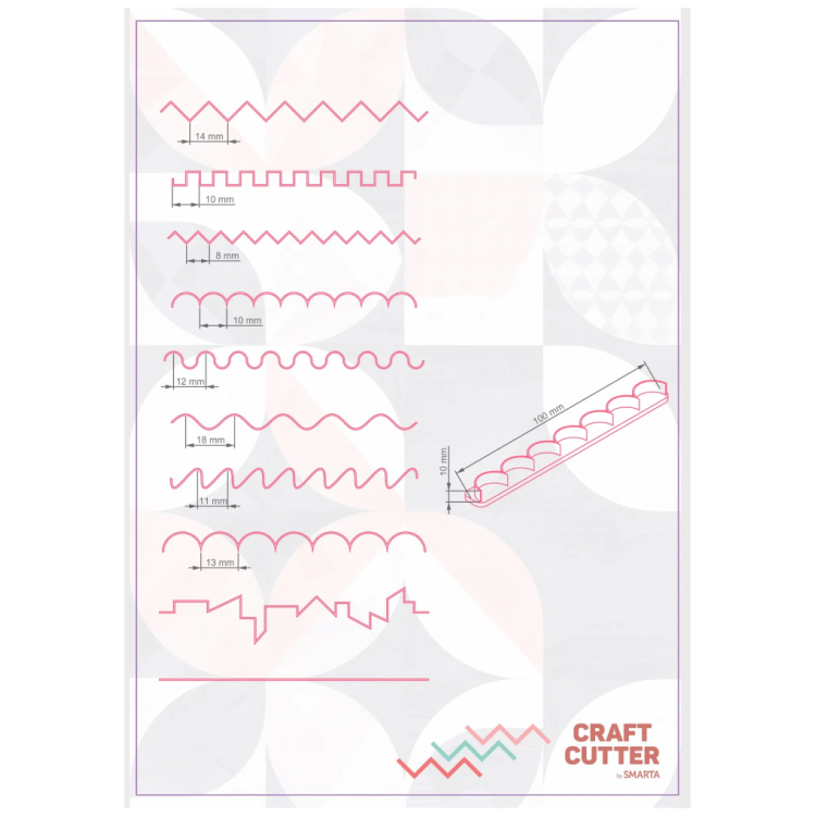 SMARTA ФОРМИ ЗА ИЗРЯЗВАНЕ - PATTERNED RULER CUTTER SK1017003 - Изображение 2