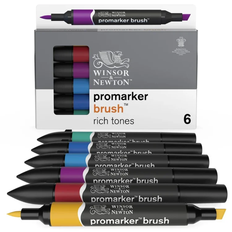 W&N PROMARKER КОМПЛЕКТ 6 ЦВ RICH TONES - Изображение 4