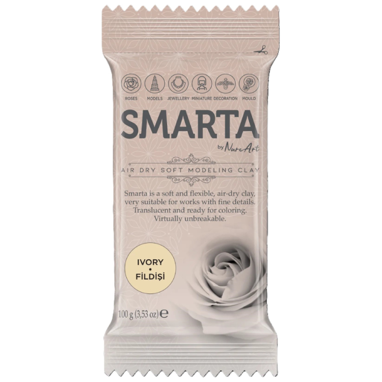 612964 SMARTA САМОСЪХНЕЩА ГЛИНА 100 ГР - IVORY 33 - Изображение 1