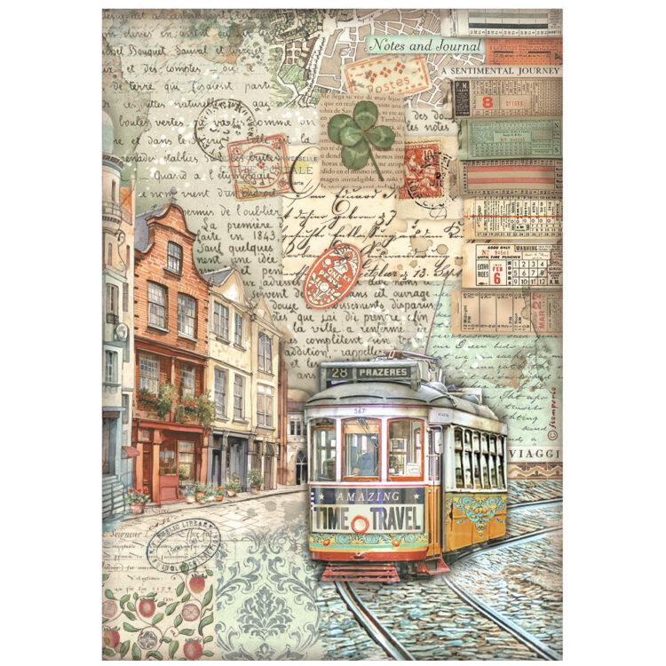 STAMPERIA ART OF TRAVELLДЕКУПАЖНА ОРИЗОВА ХАРТИЯ А4-DFSA4975 - Изображение 1