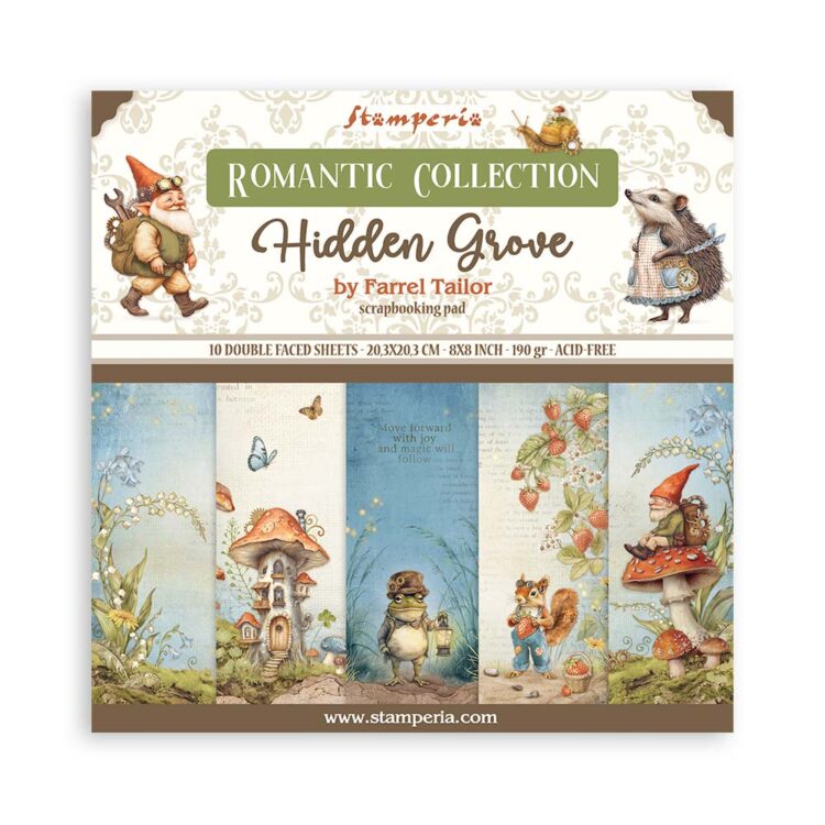 full_SBBS124_1 STAMPERIA HIDDEN GROVE БЛОКЧЕ ХАРТИЯ 20,3/20,3 СМ-SBBS124 - Изображение 1