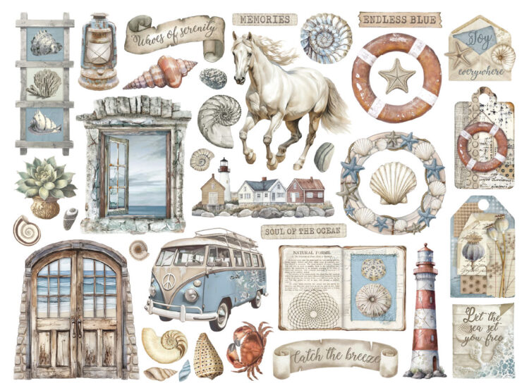STAMPERIA SILENT SEA DIE CUTS DFLDC115 - Изображение 2