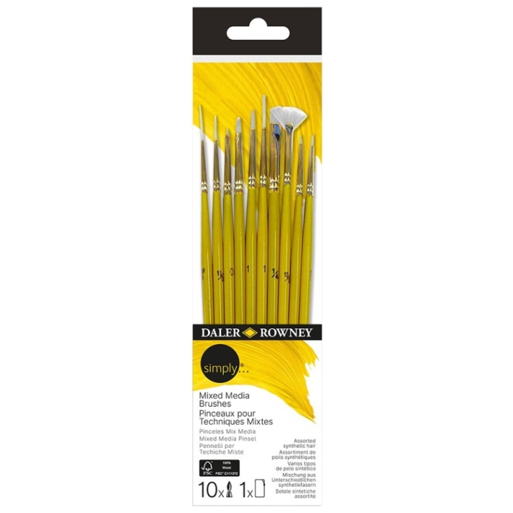 216310 DALER ROWNEY ЧЕТКИ СИНТЕТИКА КОМПЛЕКТ 10 БР. - 216 650 310 - Изображение 1