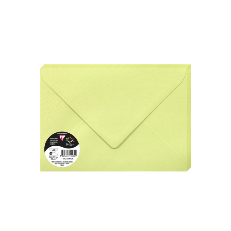 555472 CLAIREFONTAINE ПЛИК 162/229 ММ. - ЗЕЛЕН - Изображение 1