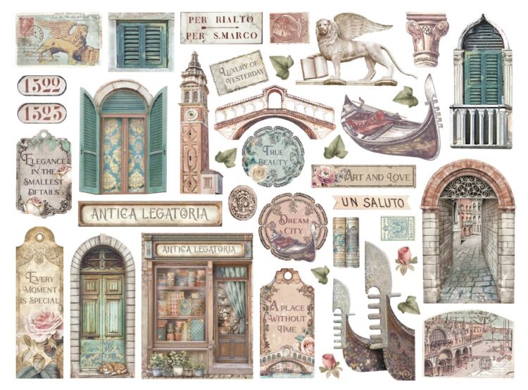 STAMPERIA VENICE DIE CUTS DFLDC117 - Изображение 2