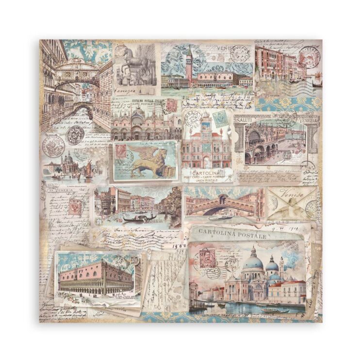 STAMPERIA VENICE БЛОКЧЕ ХАРТИЯ 20,3/20,3 СМ-SBBS128 - Изображение 28