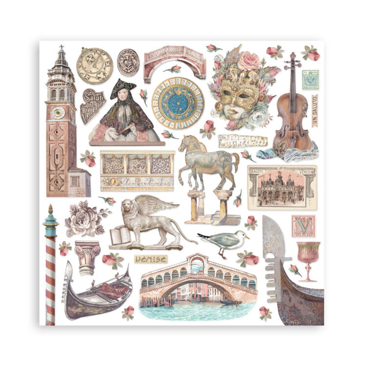 STAMPERIA VENICE БЛОКЧЕ ХАРТИЯ 20,3/20,3 СМ-SBBS128 - Изображение 33
