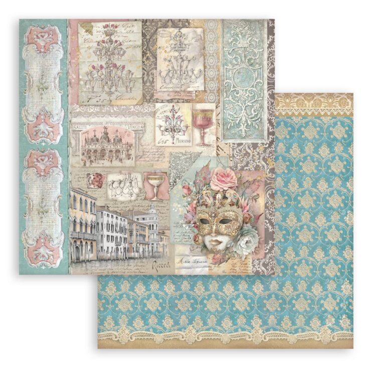 STAMPERIA VENICE БЛОКЧЕ ХАРТИЯ 20,3/20,3 СМ-SBBS128 - Изображение 9