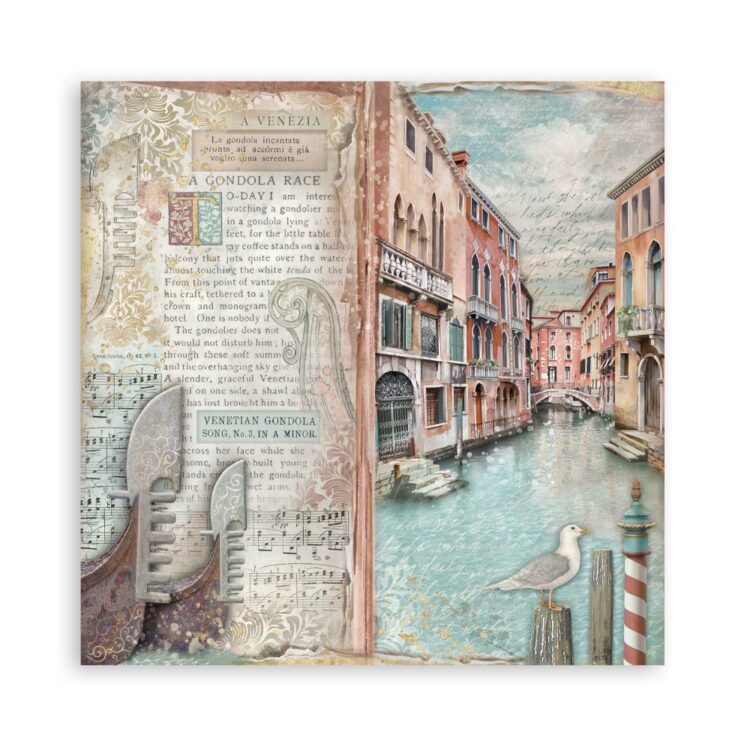 STAMPERIA VENICE БЛОКЧЕ ХАРТИЯ 20,3/20,3 СМ-SBBS128 - Изображение 13