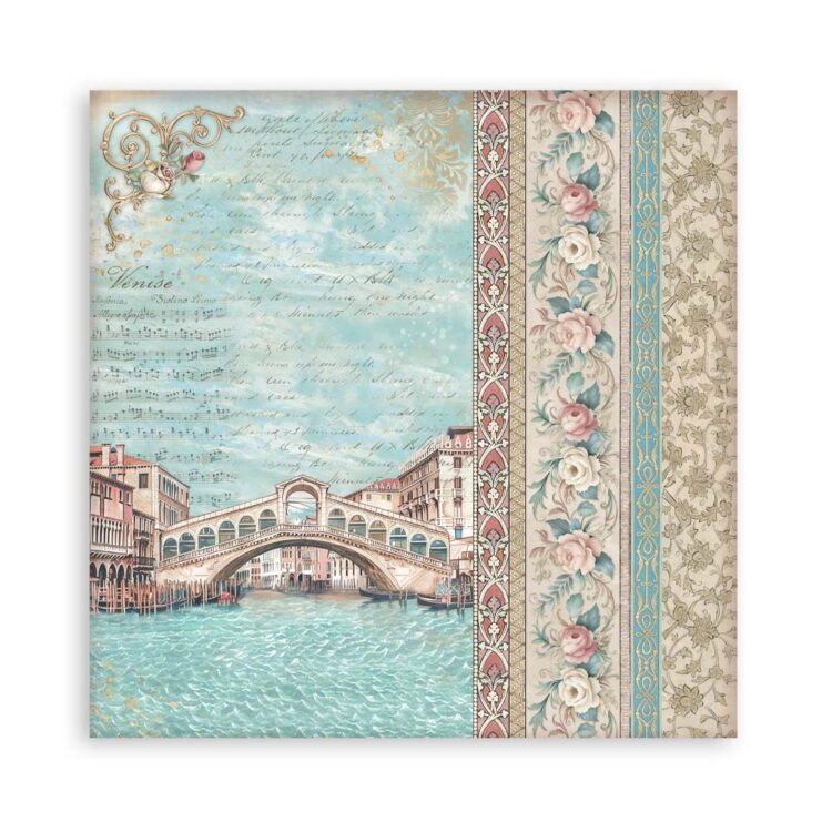 STAMPERIA VENICE БЛОКЧЕ ХАРТИЯ 20,3/20,3 СМ-SBBS128 - Изображение 14