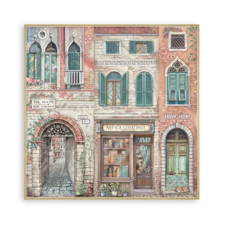 STAMPERIA VENICE БЛОКЧЕ ХАРТИЯ 20,3/20,3 СМ-SBBS128 - Изображение 16