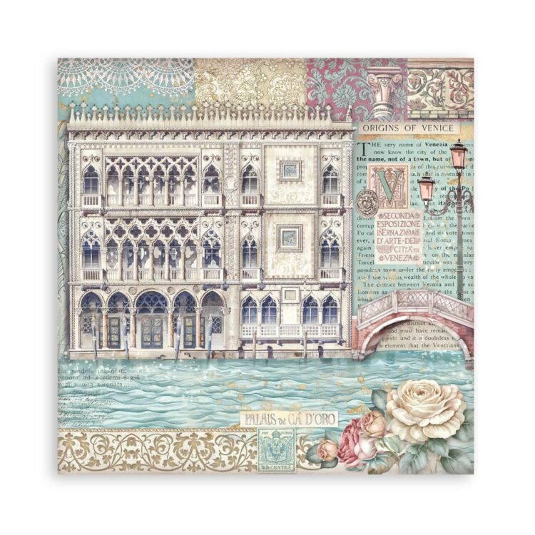 STAMPERIA VENICE БЛОКЧЕ 20,3/20,3 СМ -SBBSXB14 - Изображение 6