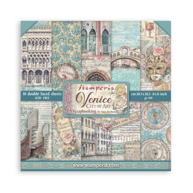 full_SBBS128_1 STAMPERIA VENICE БЛОКЧЕ ХАРТИЯ 20,3/20,3 СМ-SBBS128 - Изображение 1