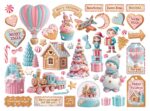 STAMPERIA CANDY CHRISTMAS DIE CUTS DFLDC118 - Изображение 2