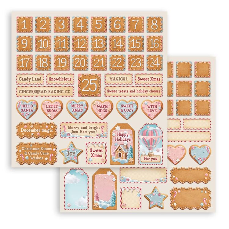 STAMPERIA CANDY CHRISTMAS БЛОКЧЕ ХАРТИЯ 30,5/30,5СМ-SBBL173 - Изображение 4