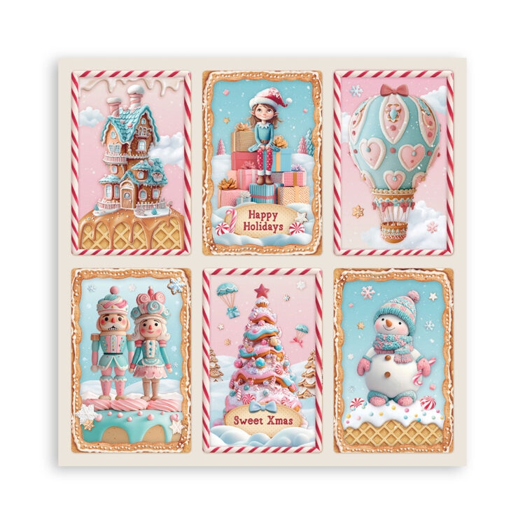 STAMPERIA CANDY CHRISTMAS БЛОКЧЕ 30,5/30,5 СМ - SBBXLB27 - Изображение 7