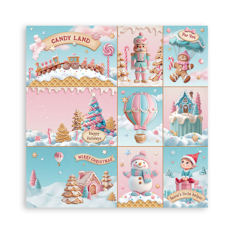 STAMPERIA CANDY CHRISTMAS БЛОКЧЕ 30,5/30,5 СМ - SBBXLB27 - Изображение 5