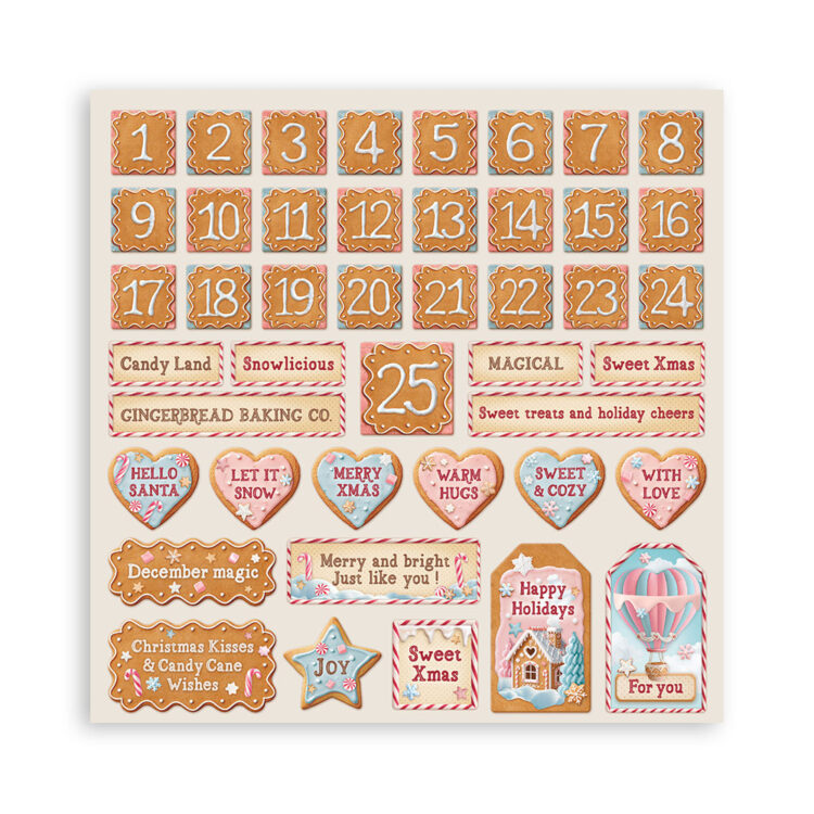 STAMPERIA CANDY CHRISTMAS БЛОКЧЕ 30,5/30,5 СМ - SBBXLB27 - Изображение 3