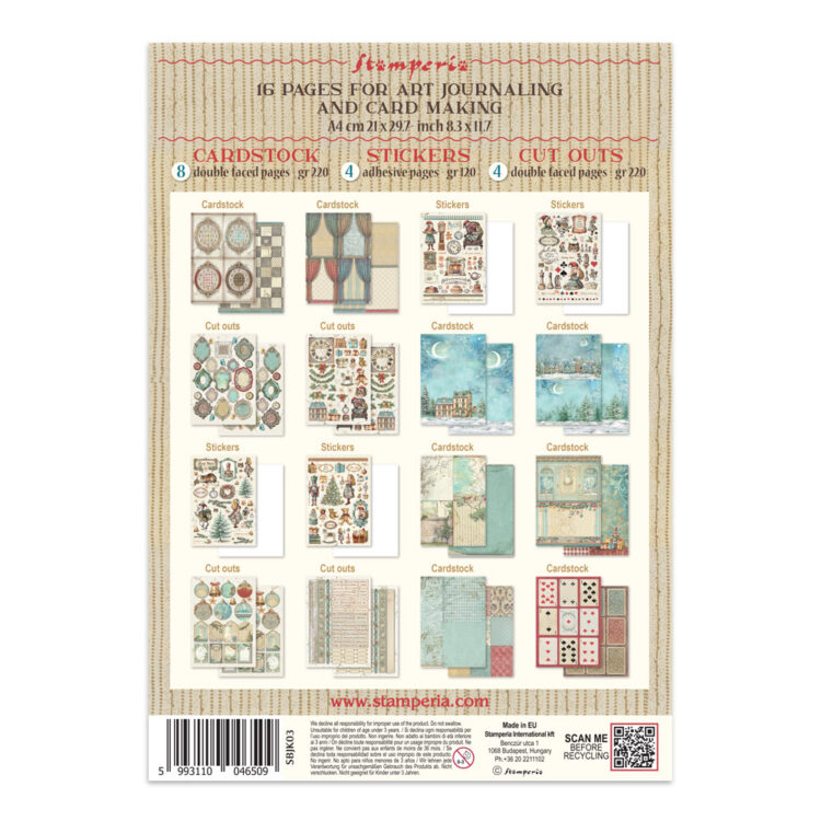 STAMPERIA ALICE IN CHRISTMAS JUNK JOURNAL - SBJK03 - Изображение 32