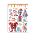 STAMPERIA CANDY CHRISTMAS WASHI PAD 8 ЛИСТА A5 - SBW22 - Изображение 2