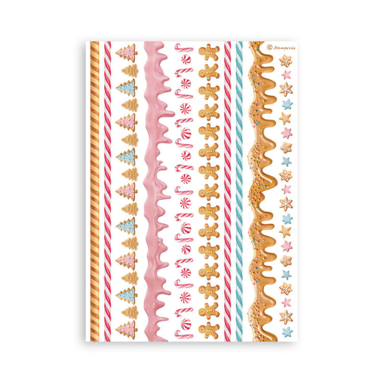 STAMPERIA CANDY CHRISTMAS WASHI PAD 8 ЛИСТА A5 - SBW22 - Изображение 8