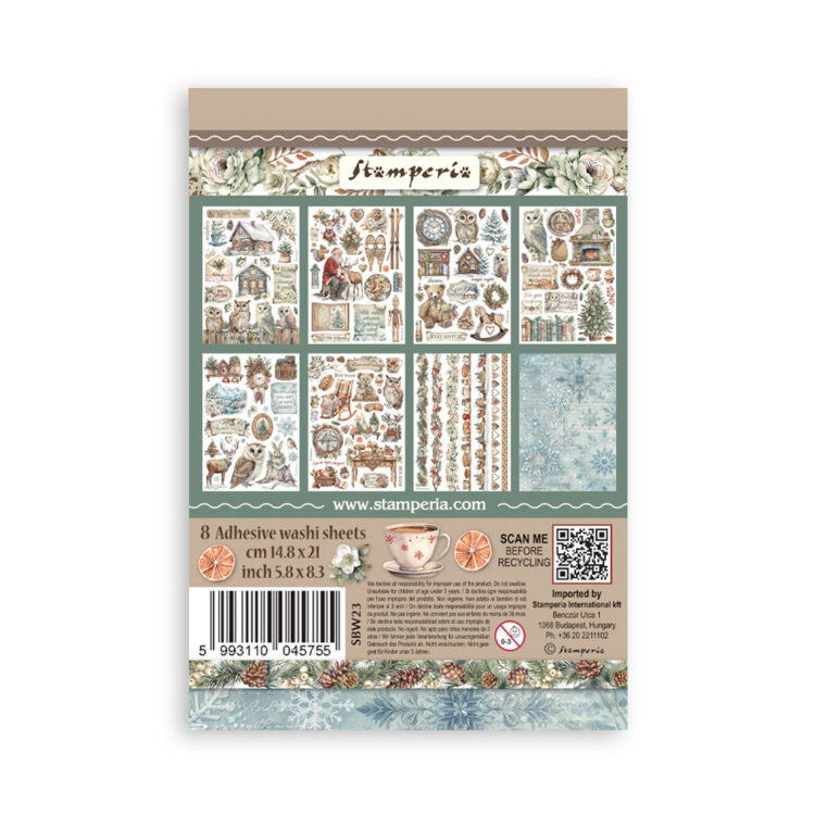 STAMPERIA THE OWL'S HOUSE WASHI PAD 8 ЛИСТА A5 - SBW23 - Изображение 10