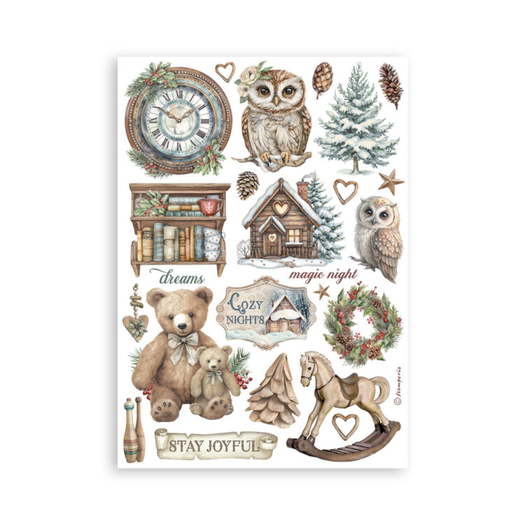 STAMPERIA THE OWL'S HOUSE WASHI PAD 8 ЛИСТА A5 - SBW23 - Изображение 4