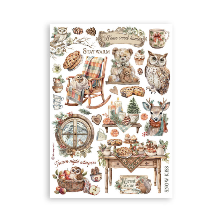 STAMPERIA THE OWL'S HOUSE WASHI PAD 8 ЛИСТА A5 - SBW23 - Изображение 7