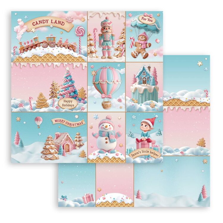 full_SBB1083_1 STAMPERIA CANDY CHRISTMAS КАРТОН 30,5/30,5СМ - SBB1083 - Изображение 1