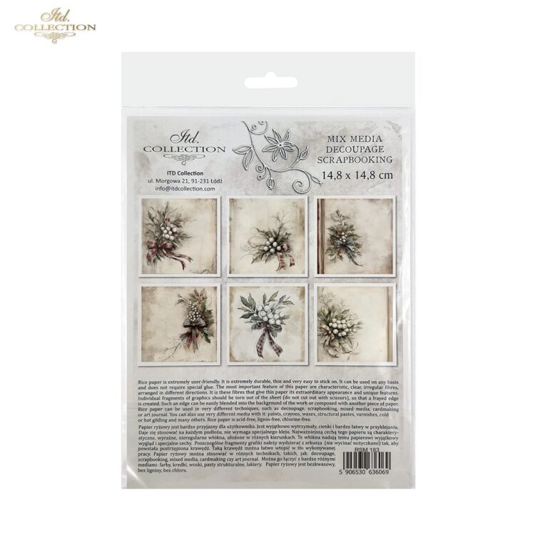ITD COLLECTION MINI RICE PAPER К-КТ 6БР 14.8X14.8CM - RSM183 - Изображение 2
