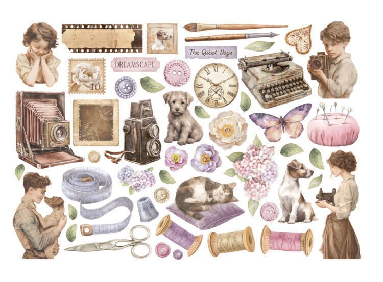STAMPERIA QUIET DAYS EPHEMERA - DFLCT70 - Изображение 2