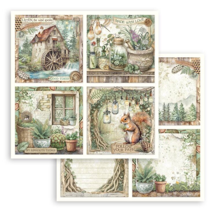full_SBB1114_1 STAMPERIA HERBARIUM SILVAE КАРТОН 30,5/30,5СМ - SBB1114 - Изображение 1