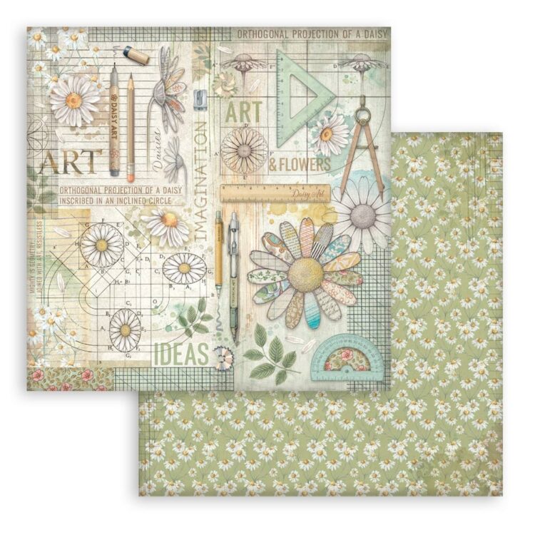 STAMPERIA DAISY ART БЛОКЧЕ ХАРТИЯ 20,3/20,3 СМ - SBBS138 - Изображение 9