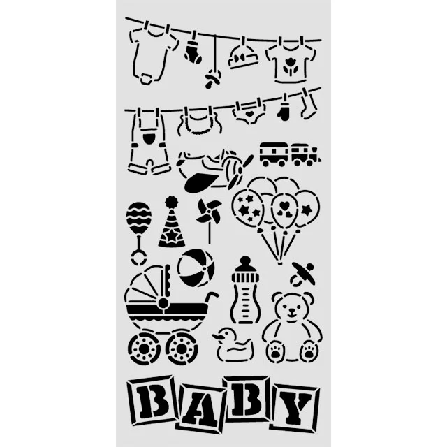145008 -1 STAMPERIA BABY ШАБЛОН 12 Х 25 СМ - KSTDL145 - Изображение 1