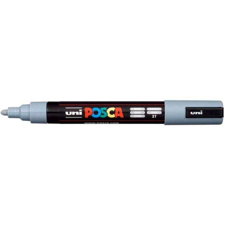 640050 POSCA АКРИЛЕН МАРКЕР PC-5M, 1.8-2.5 MM - GREY - Изображение 1