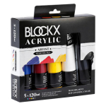 BLOCKX ACRYL SET 5X120ML PRIMARIES 65120BXC